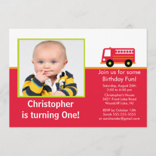 Convite de aniversário Fotográfico de caminhão 