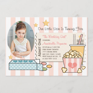 CONVITE DE ANIVERSÁRIO FOTOGRÁFICO DO FILME DE P