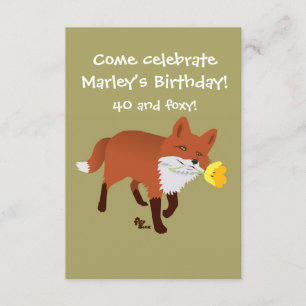 Convite de Aniversário Foxy