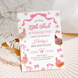 Convite de Aniversário Frango & Laço