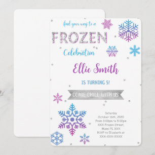 Convite de Aniversário Frozen