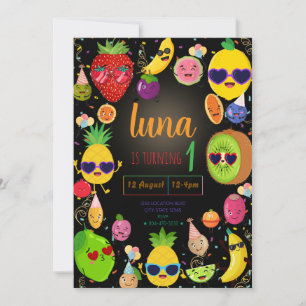 Convite de Aniversário Fruta Caprichosa