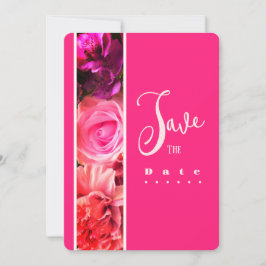 Convite de Aniversário Fuchsia Florals