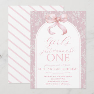 Convite de Aniversário Girls Just Wanna Be ONE