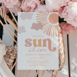 Convite de Aniversário Girly Little Sunshine