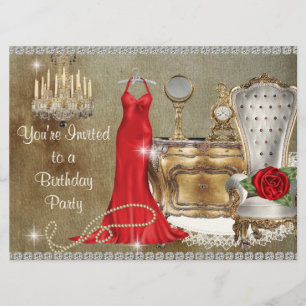 CONVITE DE ANIVERSÁRIO GLAMOUROUS