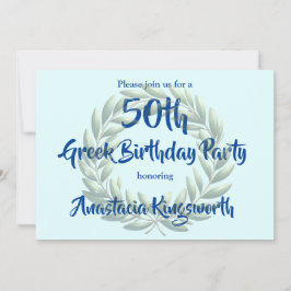 Convite de aniversário grego 50