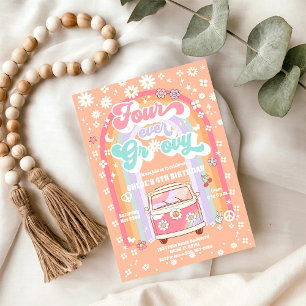 Convite de Aniversário Groovy para Sempre