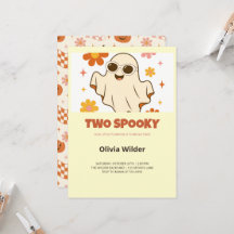 Convite de Aniversário Groovy Two Spooky 2º Aniver