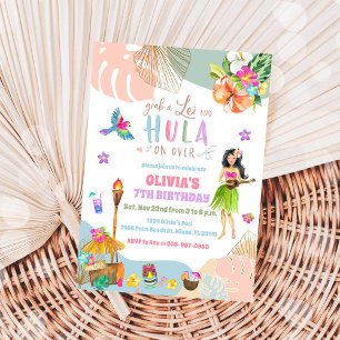Convite de Aniversário Hawaiian Luau