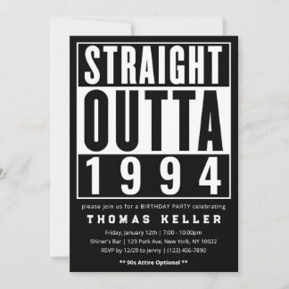convite de aniversário Hip Hop 1990s
