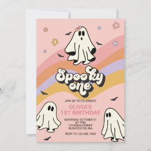 Convite de Aniversário Hippie de Halloween Assusta