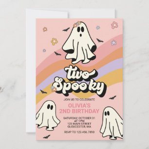 Convite de Aniversário Hippie Halloween Dois Assus