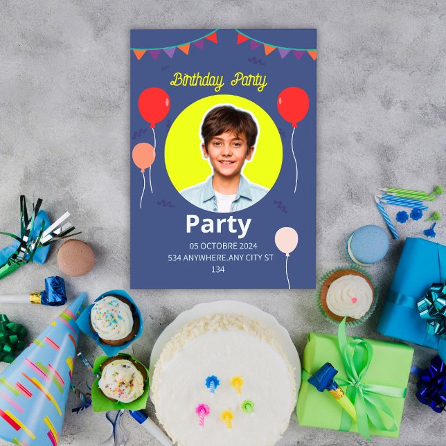 Convite de Aniversário Ilustrado Doce (Criador carregado)