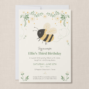 Convite de Aniversário Infantil Abelha Bumble Bee