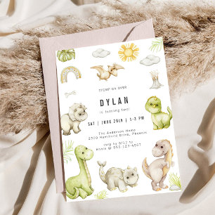 Convite de Aniversário Infantil Dinossauro