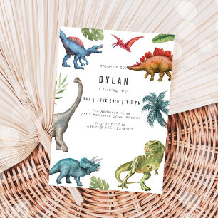 Convite de Aniversário Infantil Dinossauro