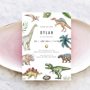 Convite de Aniversário Infantil Dinossauro