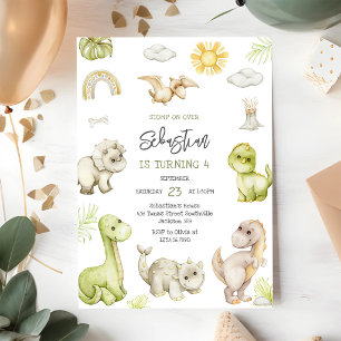 Convite de Aniversário Infantil Dinossauro