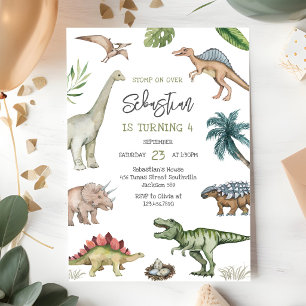Convite de Aniversário Infantil Dinossauro