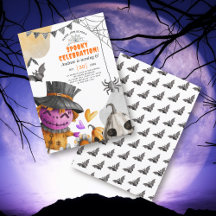 Convite de aniversário infantil espantalho do Hall