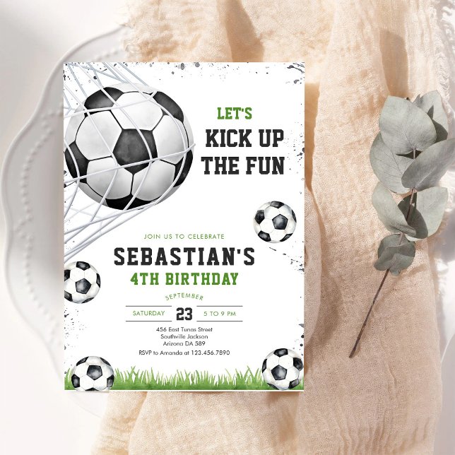 Convite de Aniversário Infantil Futebol Kick Up Th (Criador carregado)