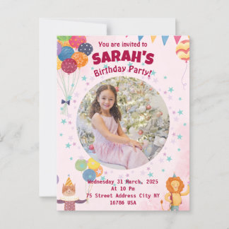 convite de aniversário infantil (menina)