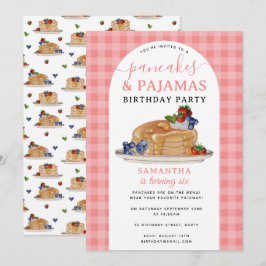 Convite de Aniversário Infantil Menina de Pijama e