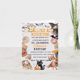 Convite de Aniversário Infantil Monstro Encantador