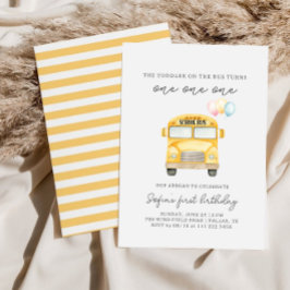 Convite de Aniversário Infantil Ônibus Escolar Ama