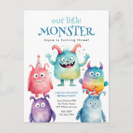 Convite de Aniversário Infantil Pequeno Monstro