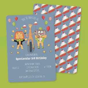 Convite de Aniversário Infantil Tema Circo