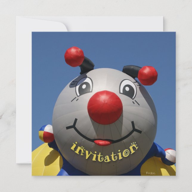 convite de aniversário inseto (Frente)