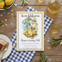 Convite de Aniversário Italiano Limoncello Positan