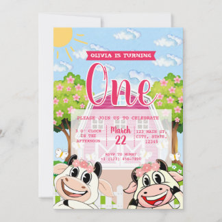 Convite de Aniversário La Vaca Lola