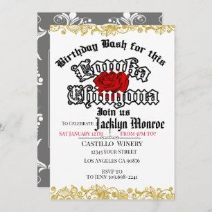 Convite de aniversário Loca Chingona Chola