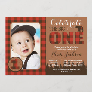 Convite de aniversário Lumberjack