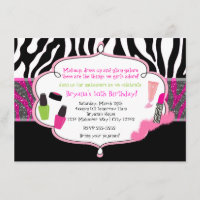 Convite de aniversário Makeover Zebra