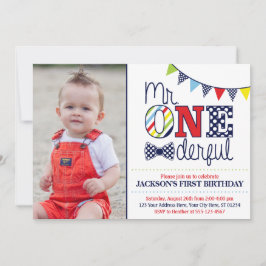 Convite de Aniversário Maravilhoso com Foto