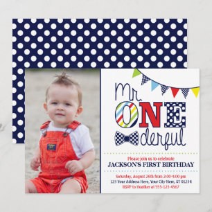 Convite de Aniversário Maravilhoso com Foto