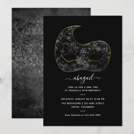 Convite de aniversário Mardi Gras