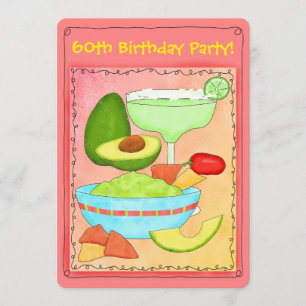 Convite de aniversário Margarita Guacamole