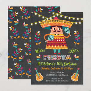 Convite de aniversário Mariachi Mexcian Fiesta