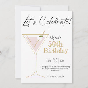 Convite de Aniversário Martini
