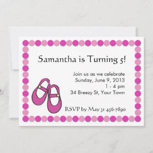 Convite de aniversário Mary Janes