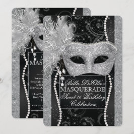 Convite de aniversário Mascarada de Mardi Gras