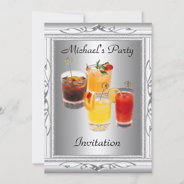 Convite de aniversário masculino (Frente)