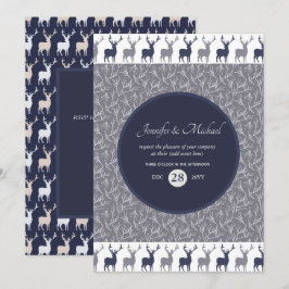 Convite de Aniversário Masculino STAG Inverno Azul