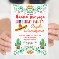 Convite de aniversário Médio Nacho