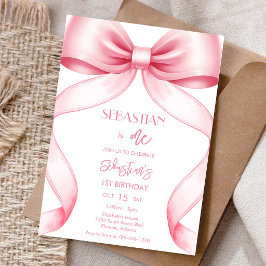 Convite de Aniversário Menina Arco Rosa Coquette